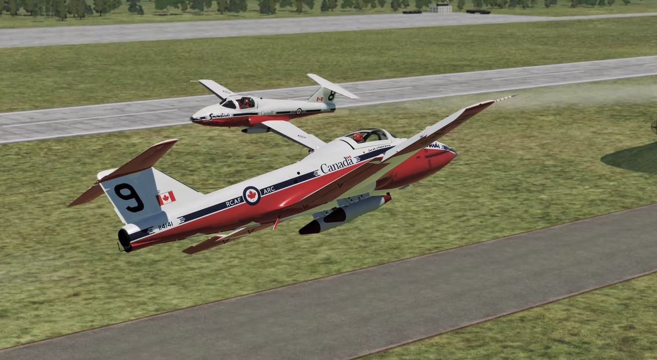 CT-114 Tutor Snowbirds in flight