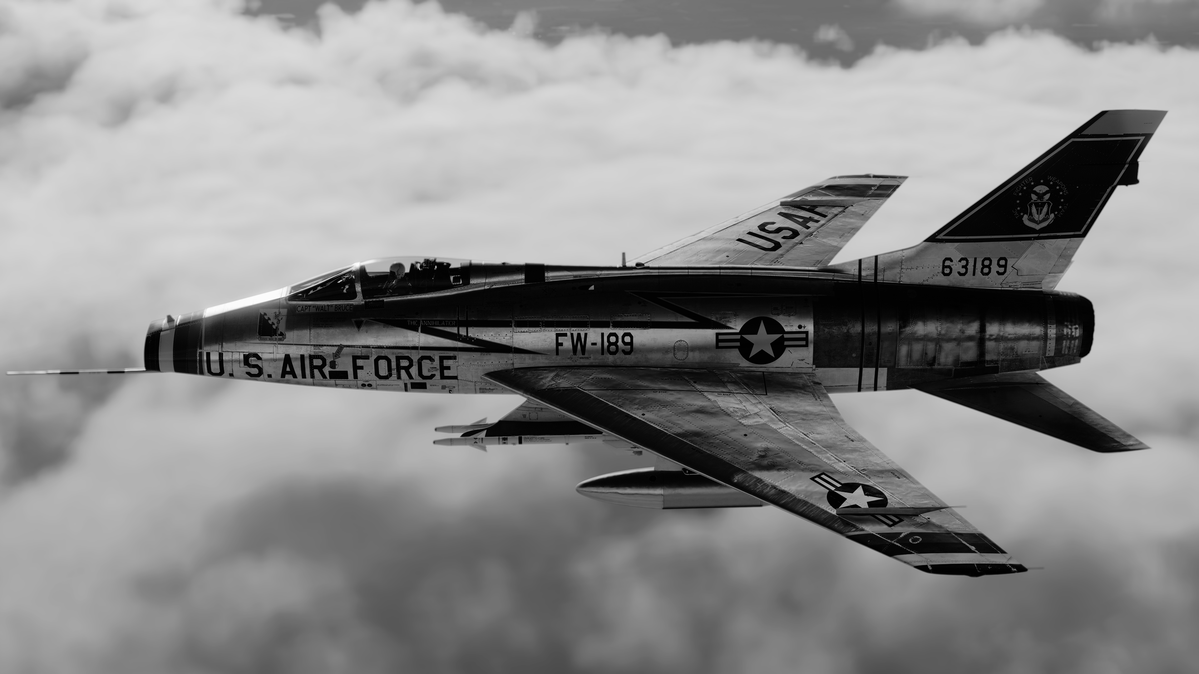 F-100D Super Sabre in flight